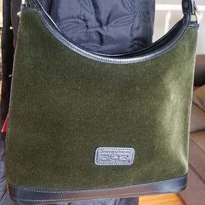 Unusual NWT olive green Velvet Dooney & Bourke